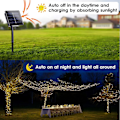 Miniatyrbillede 3 af 5: Solcelledrevne udendørs lyskæder, 22M 200 LED (sort guld farve)