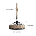 Miniatyrbillede 2 af 5: Hamp Rebløsse Lysekrone, Retro Sort Metal 220V (30CM)