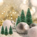 Miniatyrbilde 2 av 5: Juletrær, Kunstig Juletrær Mini Sisaltrær med Trebase Ideelt for Juledekorasjon, Soverom, DIY, Fest (34 stk)