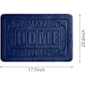 Miniatyrbillede 2 af 5: Bademåtter, badeværelsesgulvmåtter, hjemmemåtter med logo, memory foam-måtter, skridsikre måtter, høj vandabsorption (mørkeblå, 17,7''x25,6'')