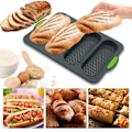 Miniatyrbilde 2 av 5: Brødform i silikon for baking, 4 brødformer