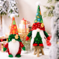 Miniatyrbillede 3 af 5: 2 stk. Jule Nisse Plys Dekoration, Peberkage (Sequin Style)