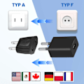 Miniatyrbild 2 av 5: Reseadapterpaket Europa/Amerika - Europeisk Reseadapter - Europeisk Reseadapter till Amerika, Kanada, Mexiko