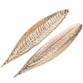 Miniatyrbillede 5 af 5: Røgelsespindeholder Metalblad Båd Røgelsesbrænder Askefanger 11 Tommer Lang(Guld)