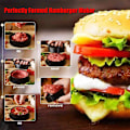 Miniatyrbillede 5 af 5: Burgerpresse Patty Maker, Non-Stick Hamburgerform Kit til nemt at lave lækre fyldte burgere, almindelige oksekødsburgere og perfekt formede (sort)