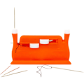 Miniatyrbillede 1 af 3: Automatisk nåletråder med dobbelt hul, sytrådningsværktøj, til syning af tøj DIY håndværk (Orange)
