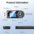 Miniatyrbilde 4 av 5: 5.0, 2-i-1 Bluetooth-lydadapter med synlig LCD-skjerm