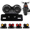 Miniatyrbillede 1 af 5: Motorcykel LED Baglygte Brems Blinklys Nummerpladeholder