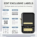 Miniatyrbillede 5 af 6: B21 Etiketmaskine, Bluetooth Stregkodeetiketprinter Udskrivningsstørrelse 20-50 mm, Kompatibel med iOS & Android med 1 rulle startpapir i hvid Black