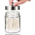 Miniatyrbillede 3 af 5: Jars badeværelsesforfængelighedsarrangør Qtip dispenserholder glas 1 stk