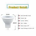 Miniatyrbillede 3 af 5: 3W MR11 GU4 LED-pære, koldt hvidt lys 6000K AC/DC 12V (4 stk.)