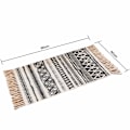 Miniatyrbilde 2 av 5: Teppe, Boho-teppe med dusker Vevde vaskbare bomullstepper for kjøkken, stue, soverom, vaskerom, entre, 60x90cm (C)