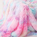 Miniatyrbillede 3 af 5: Tæppe 130x160cm, Super Varmt Regnbue Fleece Tæppe, Høj Kvalitets Kunstpels Tæppe, Blødt og Fluffy Tæppe, Sofatæppe, Sengetæppe
