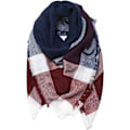 Miniatyrbild 2 av 6: scarf för dam, rutig, oversized, fyrkantig, filtscarf, höst/vinterscarf, tartan, ränder, pläd, fransar