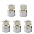 Miniatyrbilde 1 av 4: 5-pak B22 til E14 pæreholderadapter