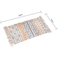 Miniatyrbild 3 av 5: Boho badrumsmatta, 2' X 3' Modern geometrisk Boho-matta, Bomulls vävda tofsar mattor, Maskintvättbar bohemisk matta badmatta