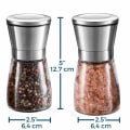 Miniatyrbillede 2 af 5: Salt- og peberkværnsæt – Premium salt- og peberkværn i rustfrit stål med glasbeholder og justerbar grovhed