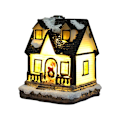 Miniatyrbillede 1 af 5: Juledekorationer, Mini Resin Hus Statue med Lys