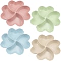Miniatyrbillede 1 af 3: 4 stk. Multi-brug Ruminddelte Bakker Skridsikre Serveringsfade til Fester 4 Sektions Genanvendelige Plastik Serveringsbakker 23 x 3 cm