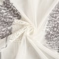 Miniatyrbilde 2 av 5: Sett med 2 Hvite Malje Gardiner Broderte Gardiner med Lin-effekt Tre Mønster Hvite Grå Skjermer Barnerom Jenterom Stue 100 x 250cm
