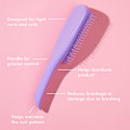 Pikkukuva 3 / 3: Naturally Curly Wet Detangler -hiusharja 3C-4C kiharoille | Vähentää pörröisyyttä | Violetti Passion