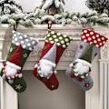 Miniatyrbild 1 av 5: Julstrumpa 3-pack, 18,5 tum 3D-tomtar Jul