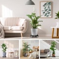 Miniatyrbilde 4 av 7: Plantevogn med hjul, tungt lasterom på 440 lbs, justerbar 15-21 tommer rullende planteholder innendørs og utendørs