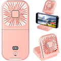 Miniatyrbillede 1 af 5: Foldbar Håndholdt Ventilator, Bærbar Mini Personlig Ventilator, USB Genopladelig, med Powerbank, Halsventilator, 180° Foldbar Bordventilator med Batteri