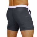 Miniatyrbillede 3 af 5: Herre Hurtigtørrende Badebukser Strandshorts Board Spa Trunks Strækbare Fitness Shorts Briefs med Justerbar Snøre (38, 2XL)