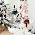 Miniatyrbilde 2 av 5: 6 stk juledukkehengende ornamenter juletre (6 farger)