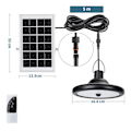 Miniatyrbillede 5 af 5: Udendørs solcellelampe, 4 lystilstande 6 lysstyrker, varmt hvidt