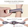 Miniatyrbild 3 av 5: Stretchig band för Fitbit Charge 4/fitbit Charge 3 band, justerbar elastisk andningsbar nylonersättningsrem för Fitbit Charge 3/3se/charge 4 band
