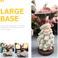 Miniatyrbilde 5 av 5: 1 stk julelys i tre, lysestaker (julenissen)