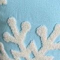 Miniatyrbild 3 av 5: 18x18in Mjuk Canvas Jul Vinter Snöflinga (1 Par,Himmelsblå)
