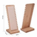 Miniatyrbillede 2 af 5: 12 Slots Halskæde Smykkestativ Bordplade Display Boards Halskæde Showcase Holder Lang Kæde Håndtering Organizer med Læder til Halskæder Vedhæng