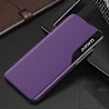 Miniatyrbild 2 av 4: Transparent Fönsterfodral med Magnetisk Stängning PC + PU Läder Bokstil Flip Ställfunktion Stötsäkert Skyddsfodral för Samsung S23 purple S23
