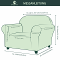 Miniatyrbilde 3 av 5: 1 stk Sofaovertrekk med stretch Jacquard armlene (1 sete, grå)