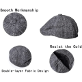 Miniatyrbilde 5 av 5: 2-pakke Flat Caps Huer Vinterluer Herre Beret Huer for Menn Bomulls- og Ullstoff Varmt Hodeplagg