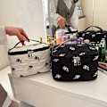 Miniatyrbillede 4 af 5: Makeup Taske Kosmetiktasker til Kvinder Rejse Makeup Organizer Taske med Mesh Lommer, sort