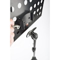 Miniatyrbillede 2 af 3: Orkester Stativ Sort - Musikstativ udtrækkeligt fra 74 - 127 cm - Perforeret nodestativ med hurtigudløsning