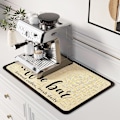Miniatyrbillede 1 af 5: Kaffeemåtte, Skjuler Pletter Hurtigtørrende, Vandafvisende Gummiunderlag Passer, Kaffemadsmåtte Bordbeskytter