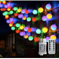 Miniatyrbilde 1 av 5: Sfæriske lyslenker, 8 moduser 100 LED (flerfarget)