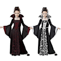 Miniatyrbild 1 av 2: Halloween Cosplay Häxa Vampyr Kostym för Barn Flickor Disfraz Karneval Klä Upp Fest Mujer Barnens Scenkläder