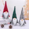 Miniatyrbillede 2 af 5: Nisser Julepynt 3PC Håndlavet Julemand Nisse Dekoration