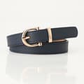 Damebælte Læderbælter MARINEBLÅ Navy Blue