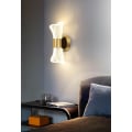 Miniatyrbillede 5 af 5: LED væglampe indendørs moderne, 10W væglampe dæmpbar med 3 lysfarver, væglampe lavet af akryl i guld til soveværelse