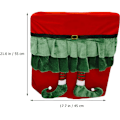 Miniatyrbilde 2 av 5: 3 stk. juledekorasjon bakre nisse stolovertrekk
