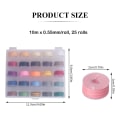 Miniatyrbilde 2 av 5: 250m x 0,55mm Voksbehandlede tråder i assorterte farger for smykkefremstilling