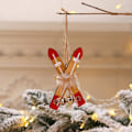 Miniatyrbild 4 av 5: Julgransprydnader Julgran Trä Hängande Hänge 2st