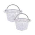 Ersättningskorg för poolskimmer (2-pack) - Genomväggsskimmare för ovanjordspool, vit